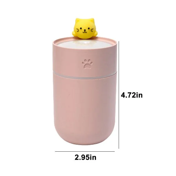 Mini USB Sessiz Hava Nemlendiricisi Isıtma Özellikli Kedi Tasarım