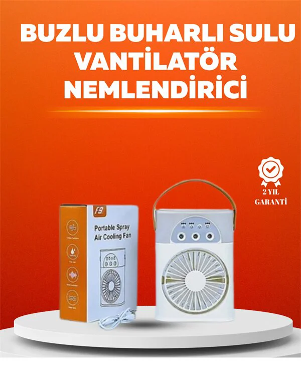 Mini USB Spreyli Klima Fan 3 Kademeli Taşınabilir Hava Soğutucu