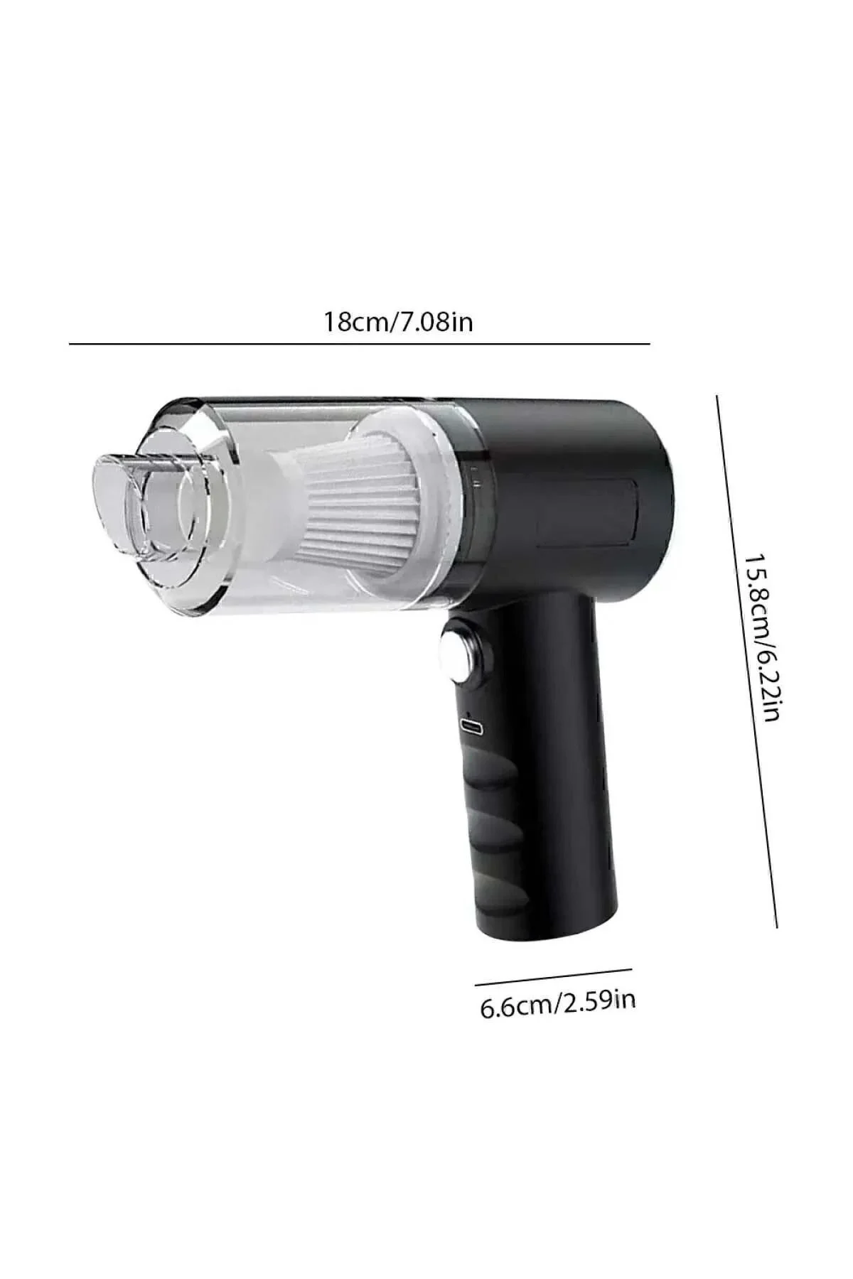 Mini Vakumlu Araç Süpürgesi El Süpürgesi Şarjlı Çok Fonksiyonlu E