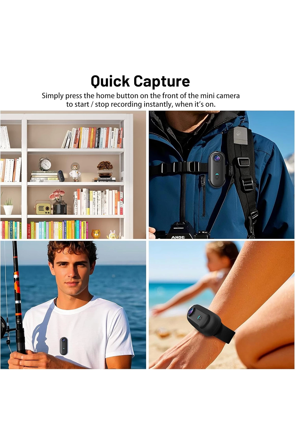 Mini Wıfı Aksiyon Kamerası 1080p Taşınabilir Vücut Kamerası Giyil