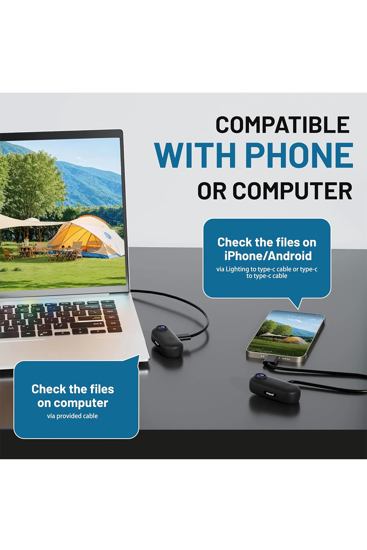 Mini Wıfı Aksiyon Kamerası 1080p Taşınabilir Vücut Kamerası Giyil