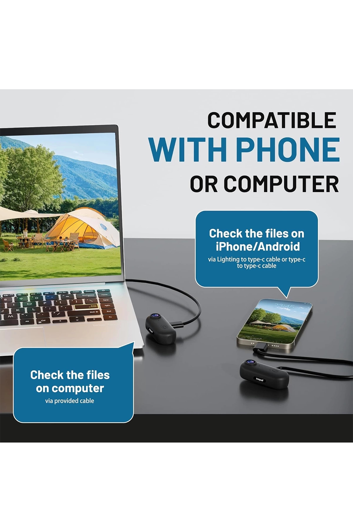 Butik Mini Wıfı Aksiyon Kamerası 1080P Taşınabilir Vücut Kamerası Giyil