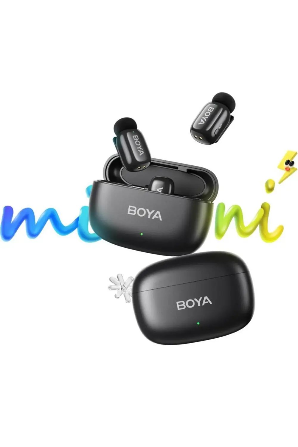 Mini Wireless Yaka Mikrofonu - Siyah
