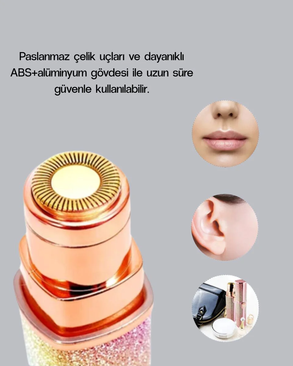 Mini Yüz ve Kaş Epilatörü – 8000 RPM Güçlü Motor ve Paslanmaz Çelik Başlık