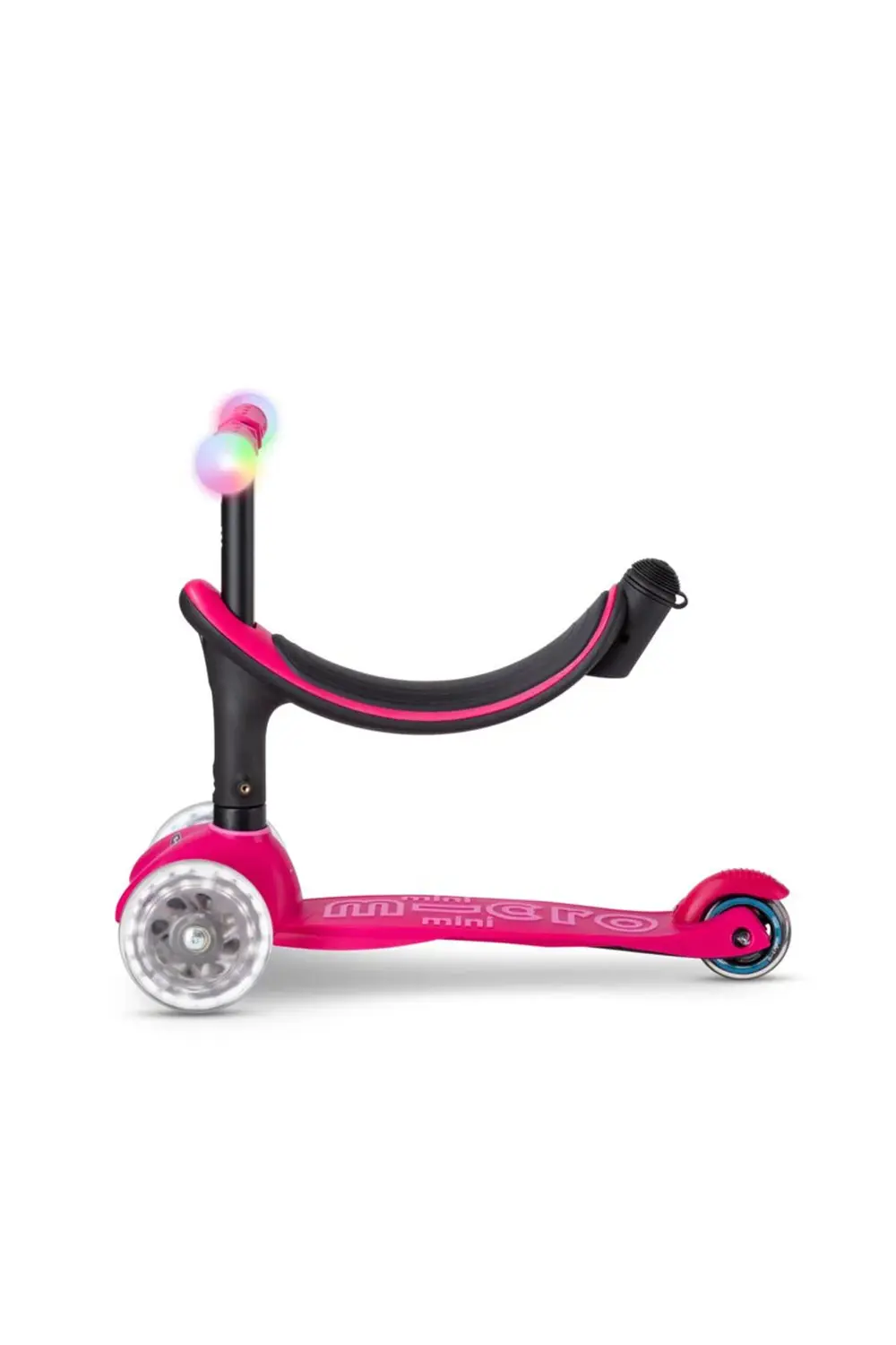 Mini2Grow Deluxe Magic LED Pink 3 Tekerlekli Scooter