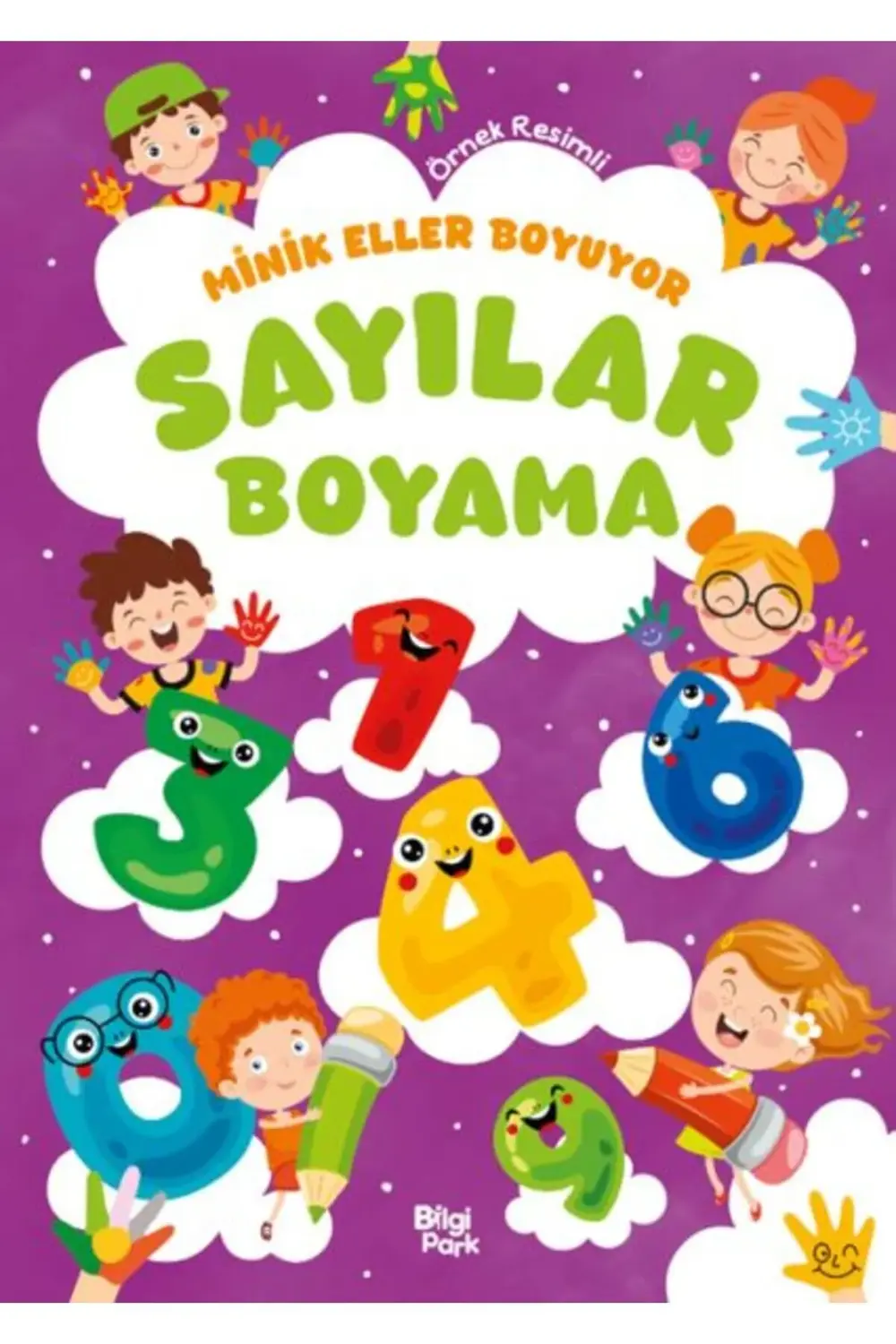 Minik Eller Boyuyor Sayılar Boyama Kitabı Örnek li