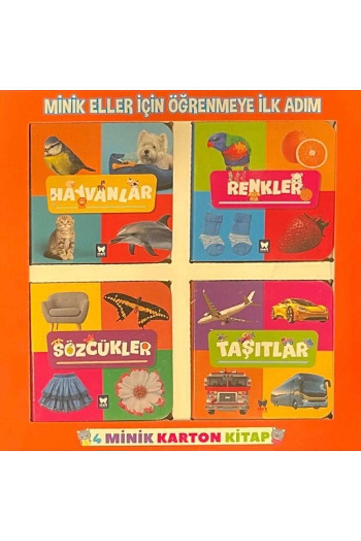 Minik Eller İçin Öğrenmeye İlk Adım 4 Minik Karton Kitap kitabı g