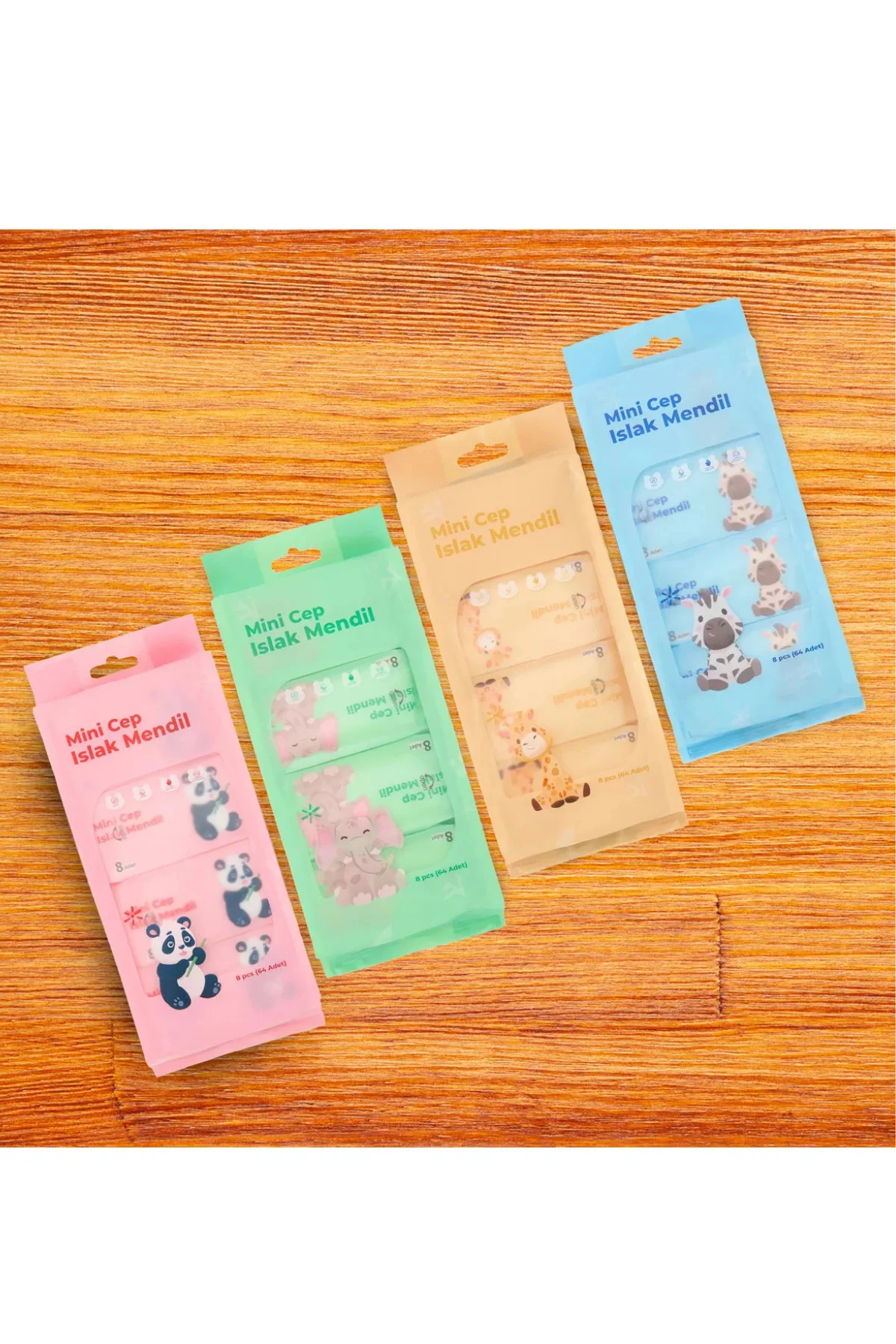 Minik Islak Cep Mendili 8 Li 4 Paket (Tüm Renkler) Fiyatı, Yorumları ve Özellikleri