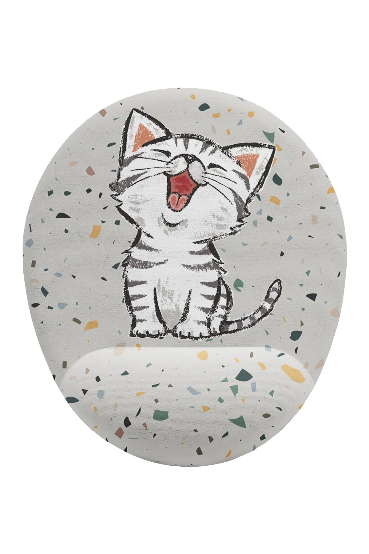 Minik Kedi Desenli Bilek DestekliKaymaz Buruşmaz Kırılmaz Mouse P
