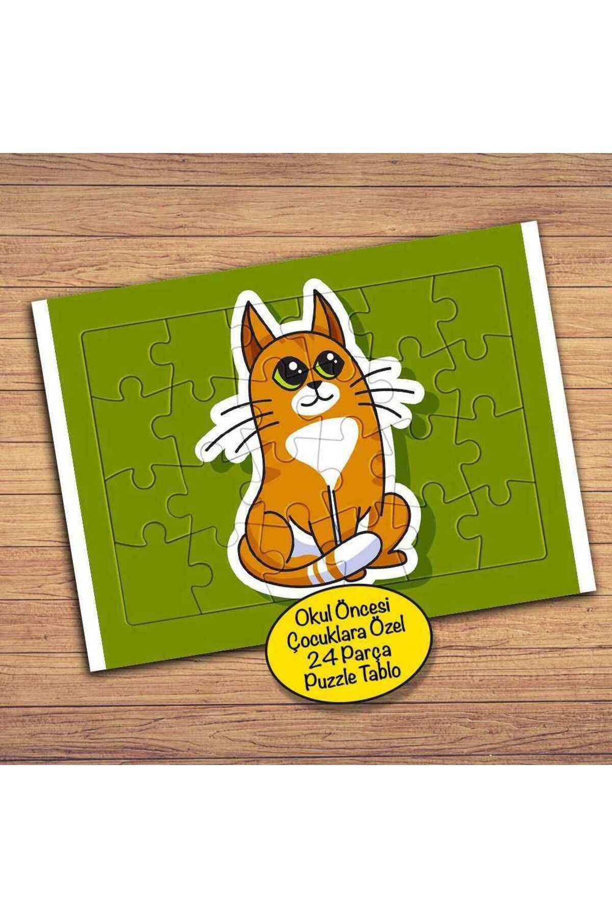 Asilmeydan Minik Sevimli Kedicik Çocuklara Özel Puzzle Yapboz Tablo-170Pz
