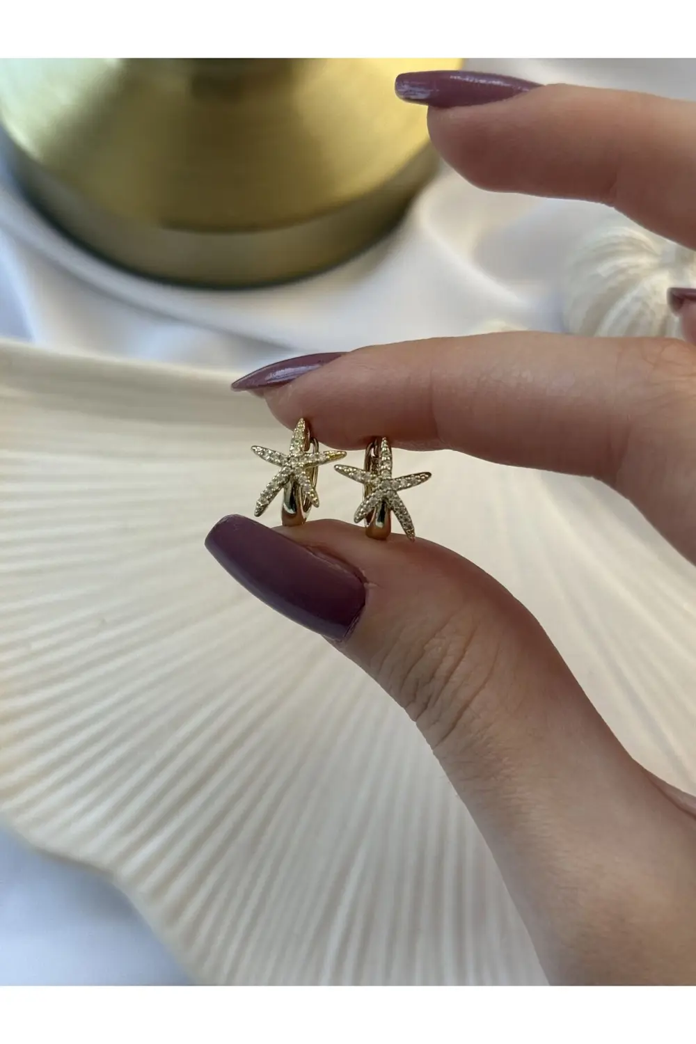 Atelier Emine Minik Yıldız Çelik Küpe