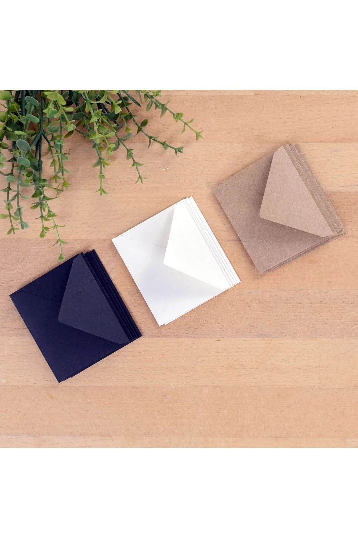 Minik Zarf Seti, 7x9 Cm 15 Adet (KRAFT-KREM-SİYAH)