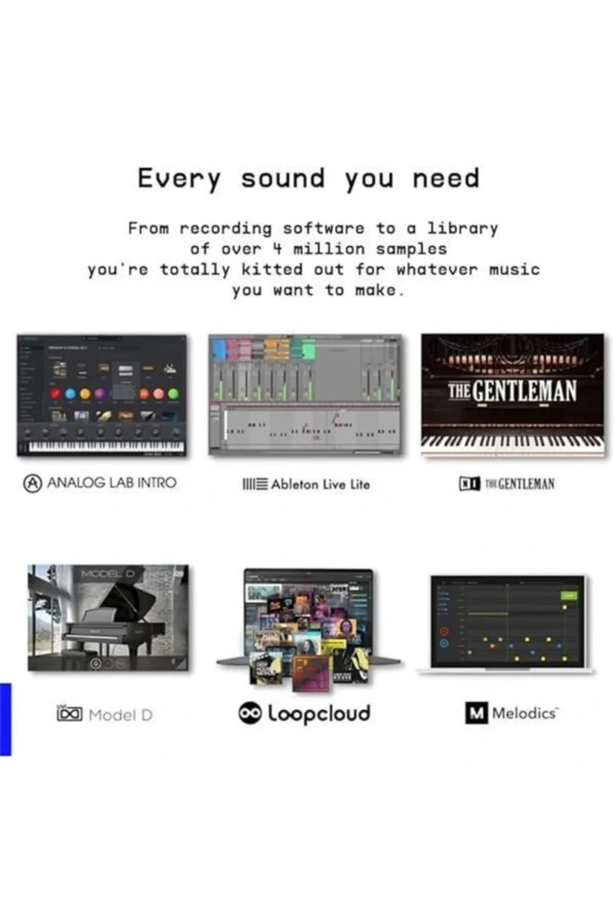 MiniLab 3 Müzik üretimi için evrensel MIDI kontrol cihazı, hepsi bir arada yazılım paketi