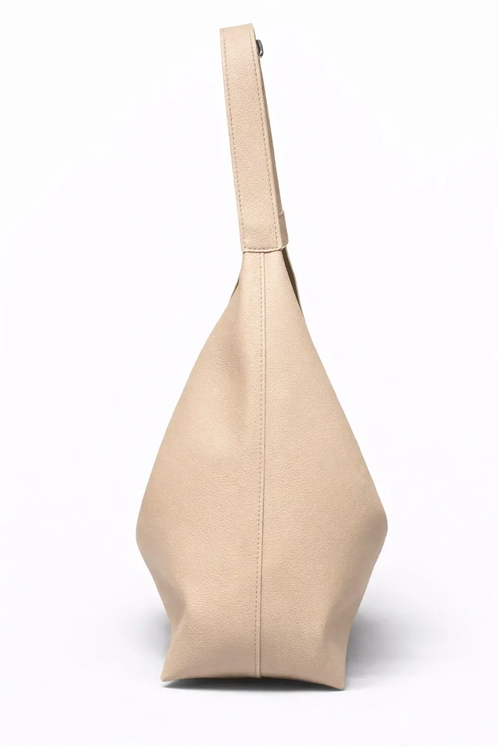 Minimal Kapaklı Natural Deri iç astarlı omuz çantası OMUZ ÇANTASI