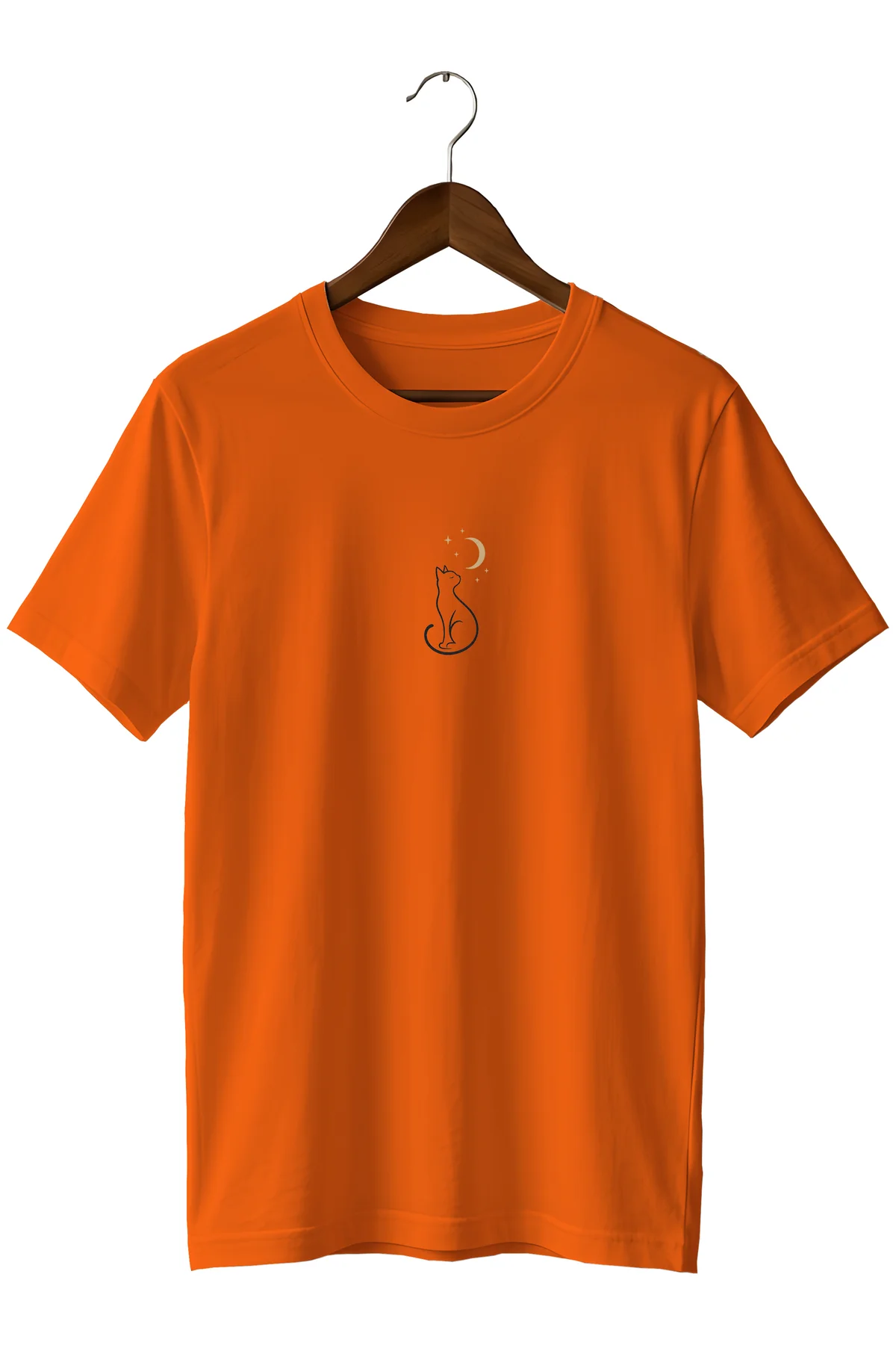 Minimal Kedi ve Hilal Yıldız Baskılı Unisex T-Shirt Pamuklu Bisiklet Yaka Basic Tişört Minimal Kedi ve Hilal Yıldız Baskılı Unisex T-Shirt Pamuklu Bisiklet Yaka Basic Tişört