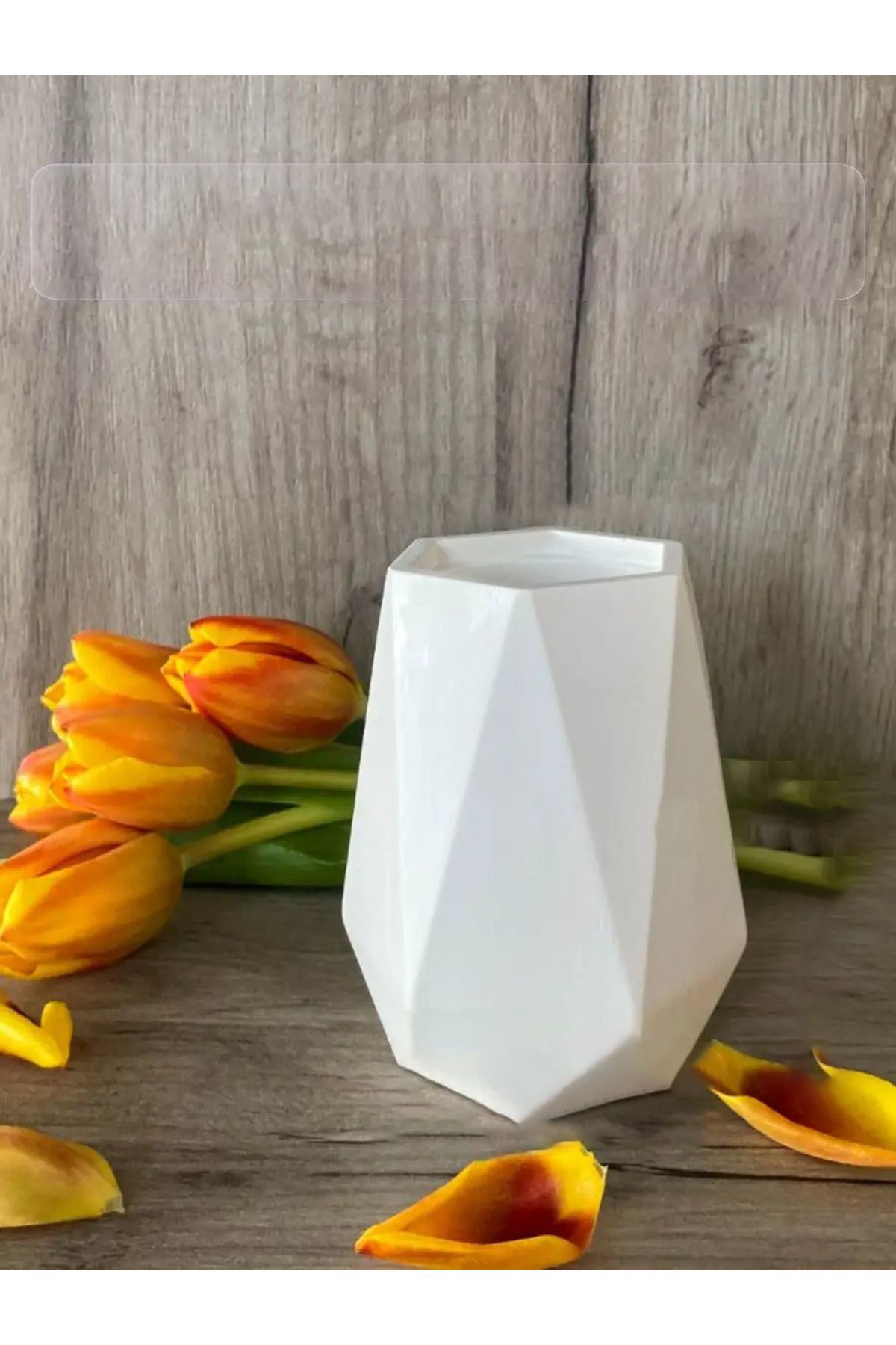 Minimalist Beton Seramik Mini Vazo – Modern Masaüstü Dekoru ve Ço