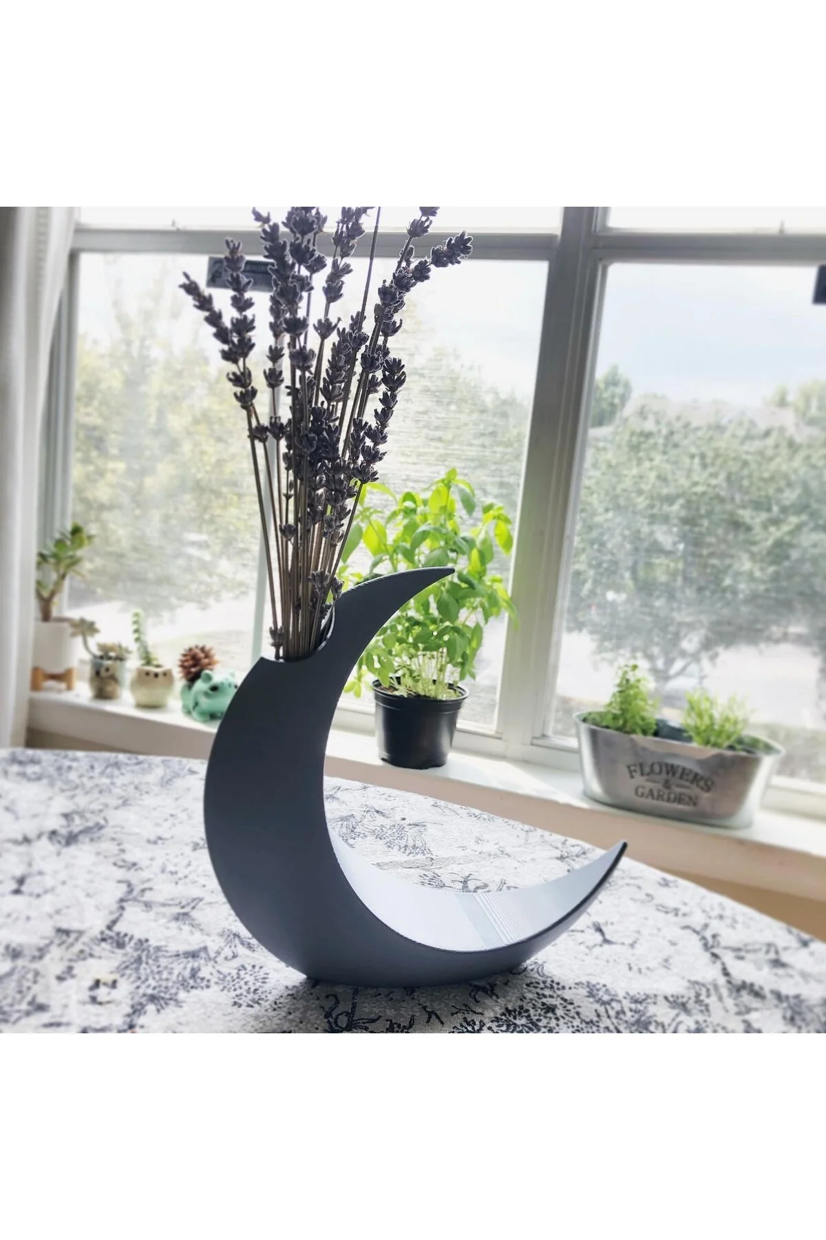 Minimalist Vazo Minimalist Moon Vazo Dekoratif Ay Vazo Moon Vase Modern Ay Vazo 13CM