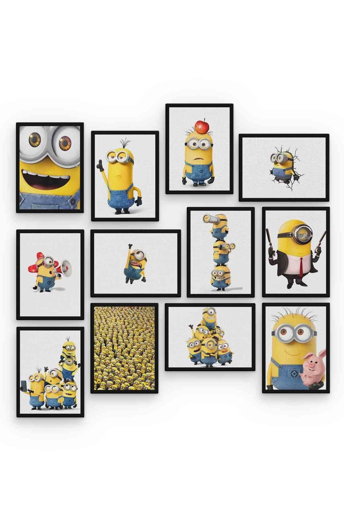 Minions 12 Parça Mdf (ahşap) Tablo Ofis Boyu 