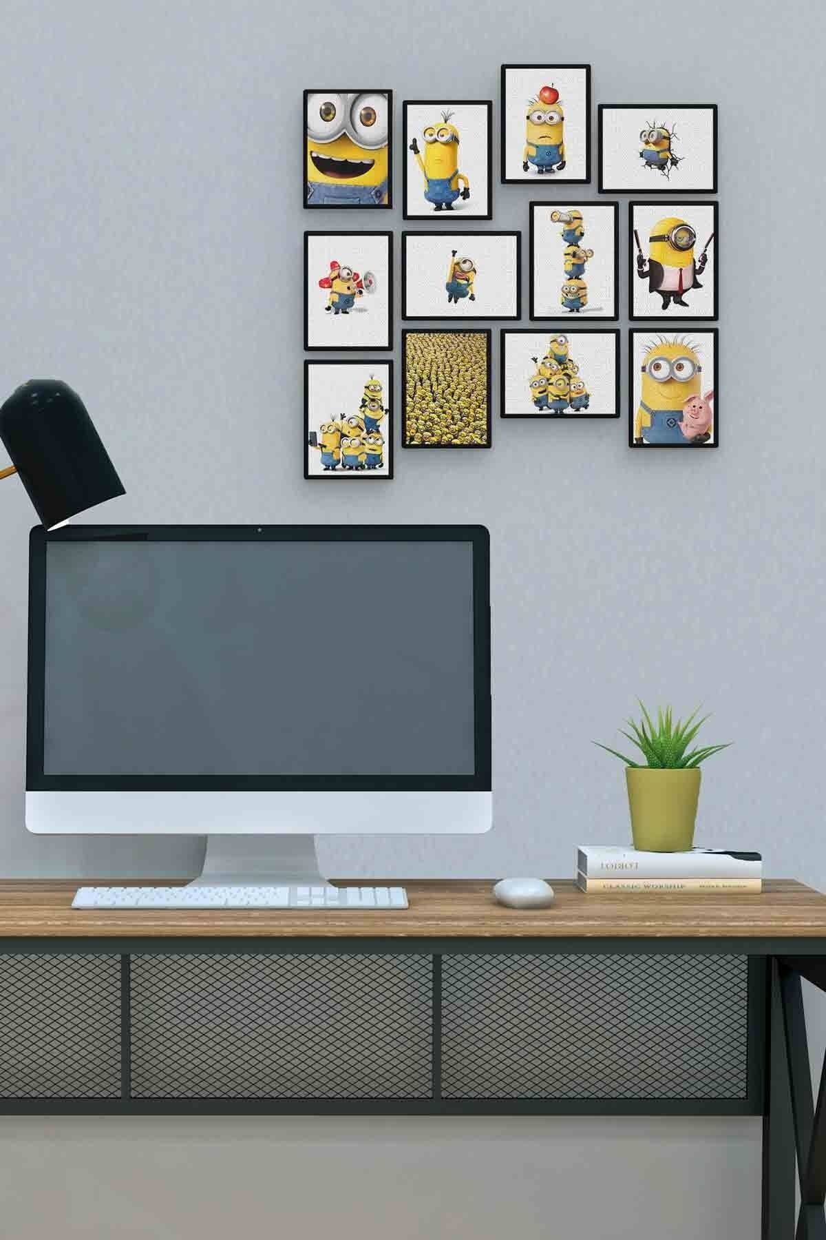 Minions 12 Parça Mdf (ahşap) Tablo Ofis Boyu 
