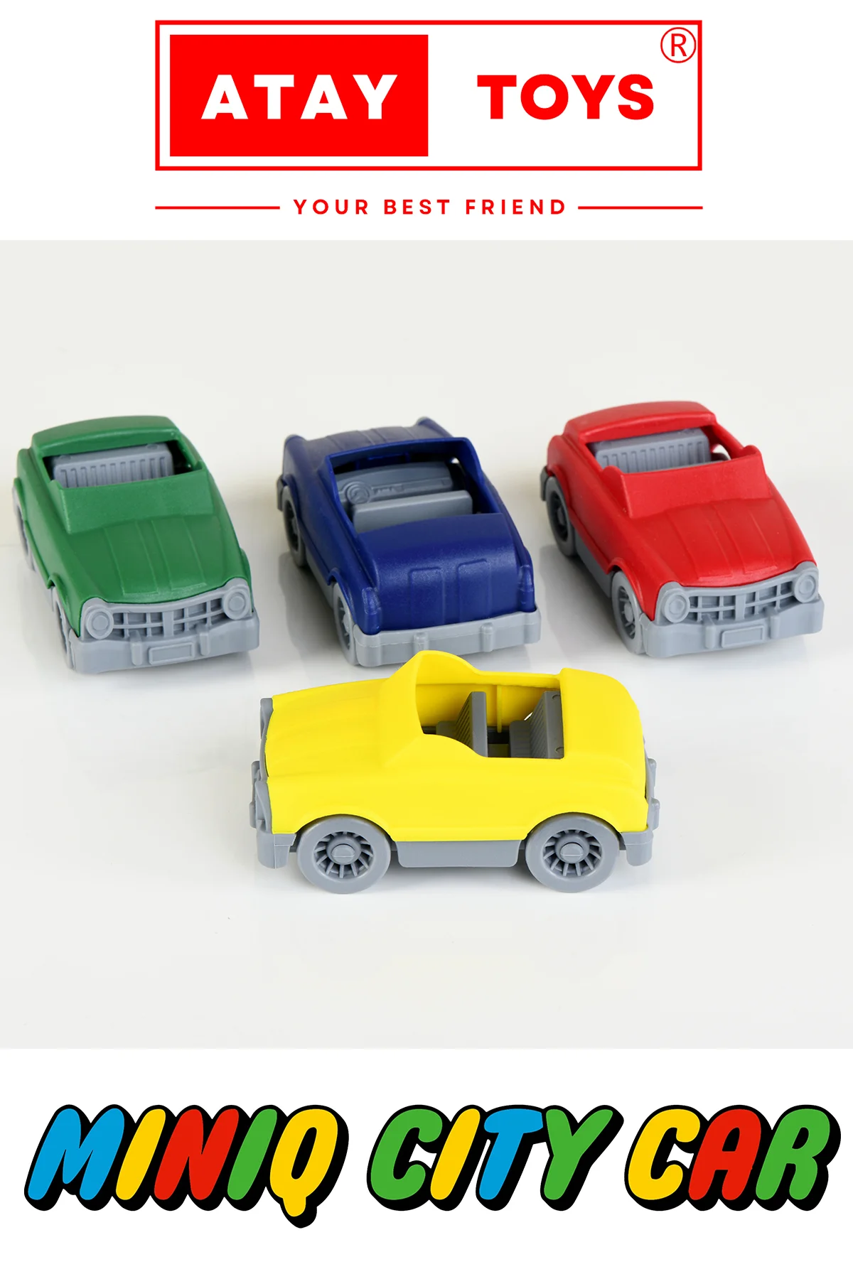 MINIQ CITY CAR CABRIO CLASSIC 4’LÜ SET OYUNCAK ARABA