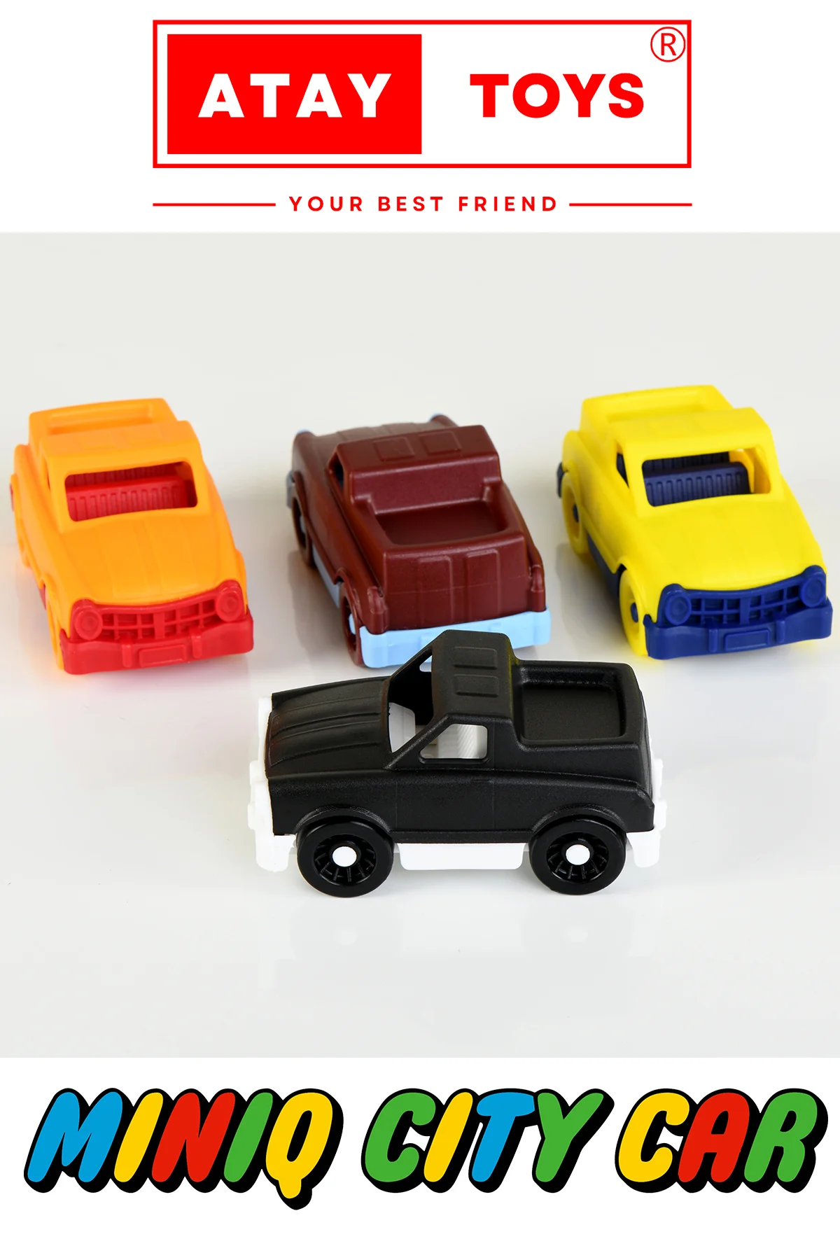 MINIQ CITY CAR PICKUP FFM 12 ADET OYUNCAK ARABA