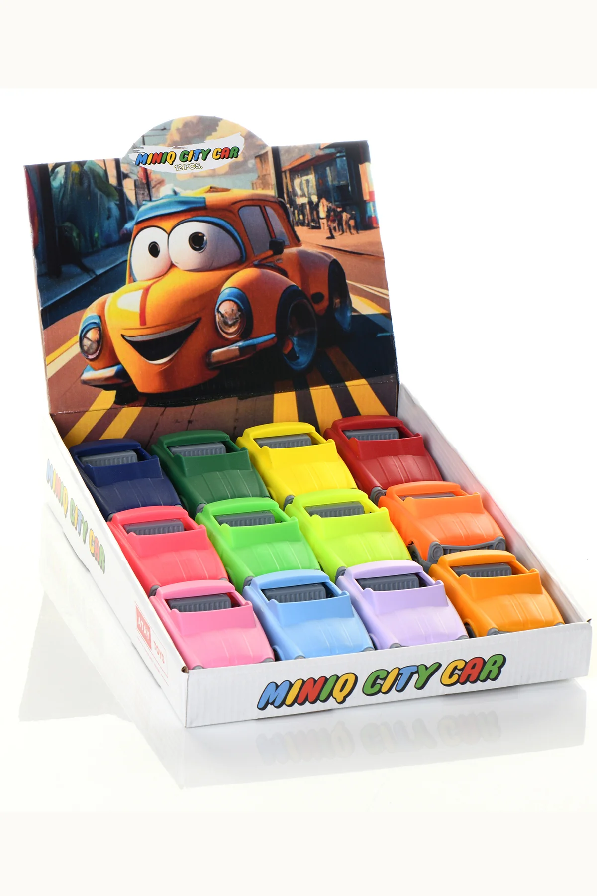 MINIQ CITY CAR SUV PASTEL 12 ADET OYUNCAK ARABA