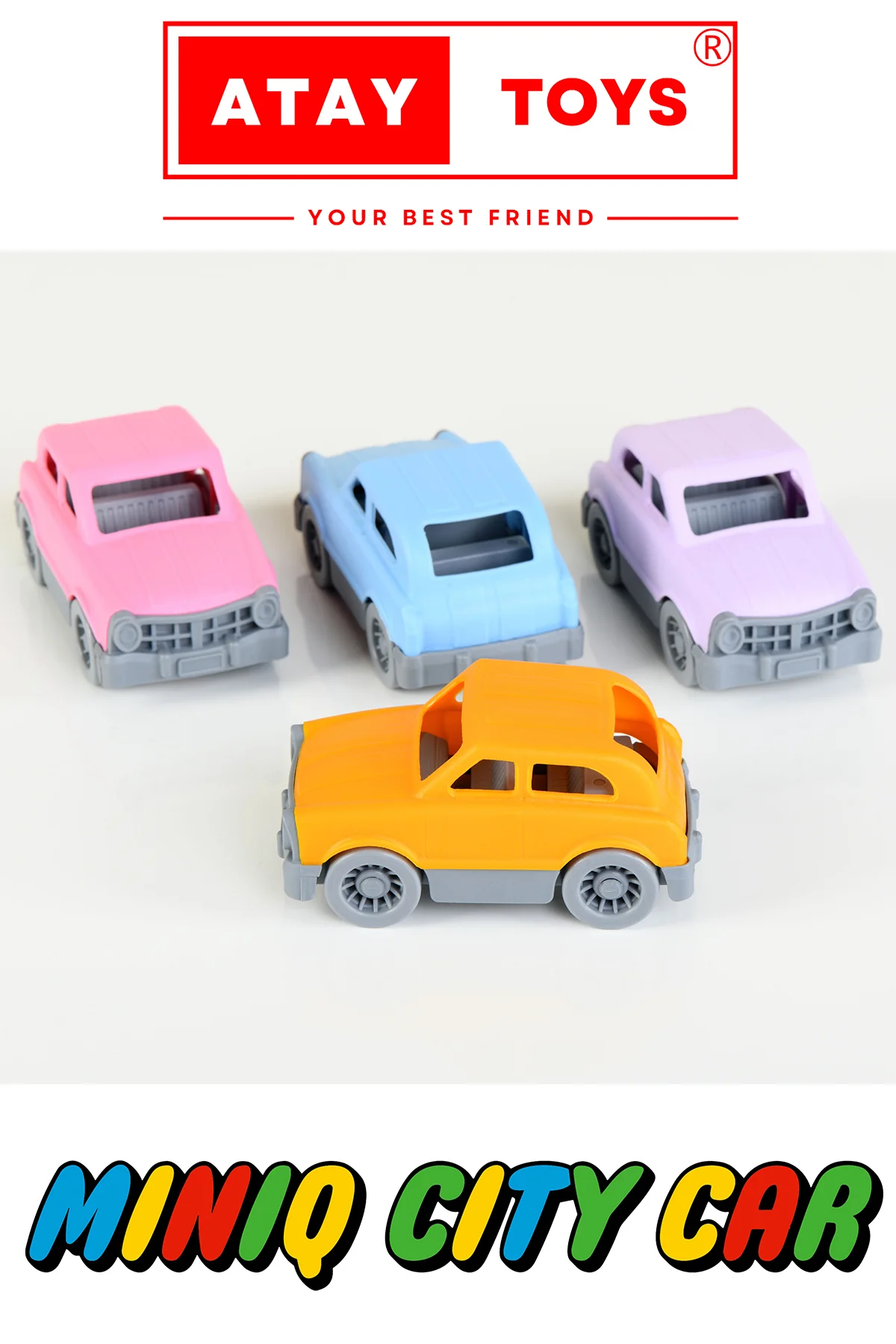 MINIQ CITY CAR SUV PASTEL 12 ADET OYUNCAK ARABA