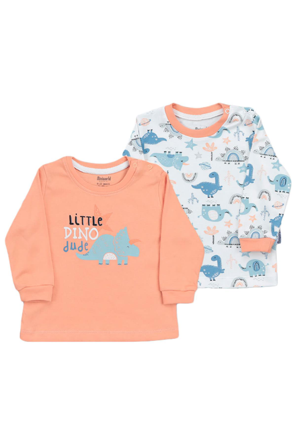 MiniWorld Erkek Bebek Dinozor Temalı 2'li Sweat Seti 16446 MiniWorld Erkek Bebek Dinozor Temalı 2'li Sweat Seti 16446