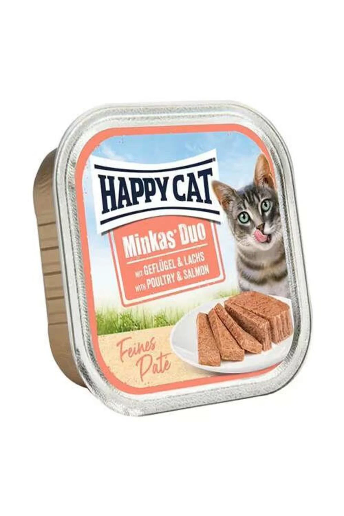 Minkas Duo Tavuk ve Somonlu Yetişkin Kedi Konservesi 100gr