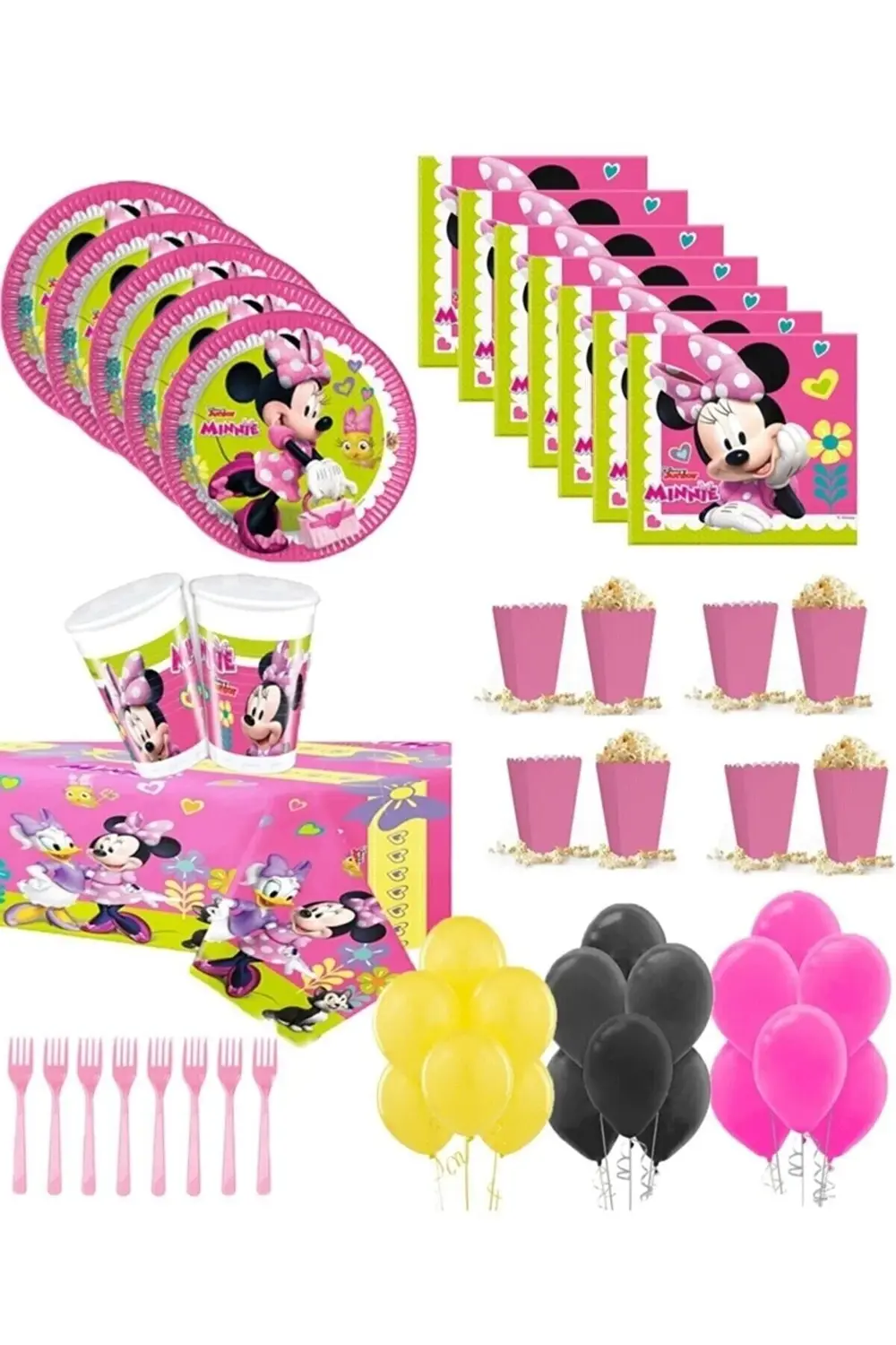 Mınnıe Mouse 16 Kişilik Doğum Günü Konsepti 16 Kişilik Doğum Günü