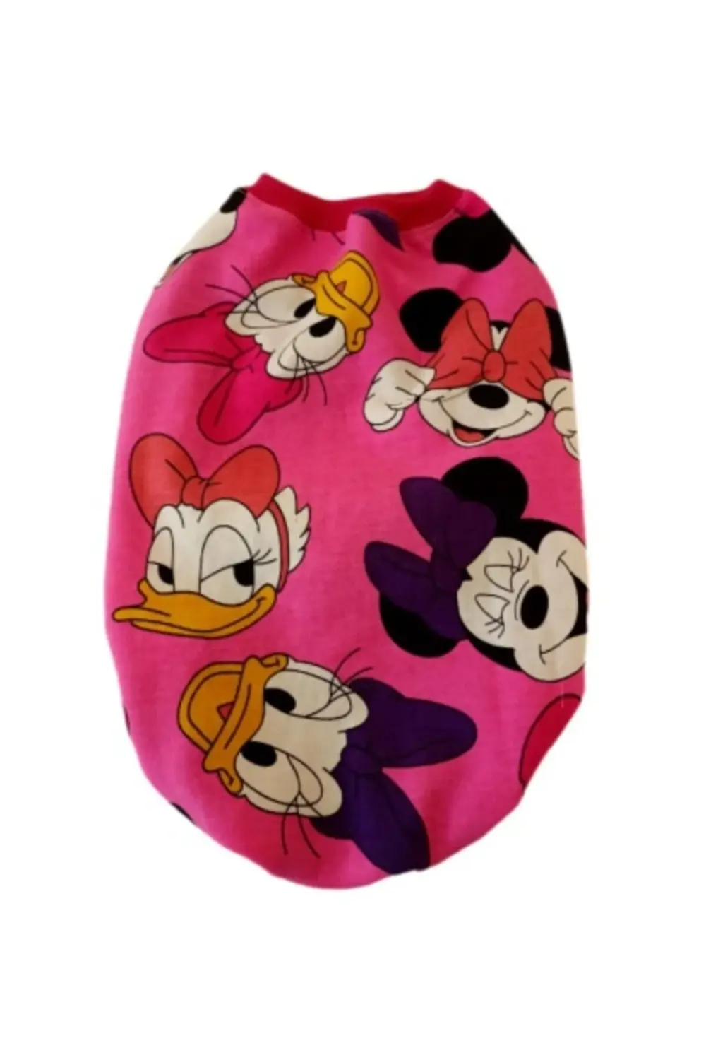 Minnie Mouse Desenli Pembe Kedi Köpek Kıyafeti Giyimi