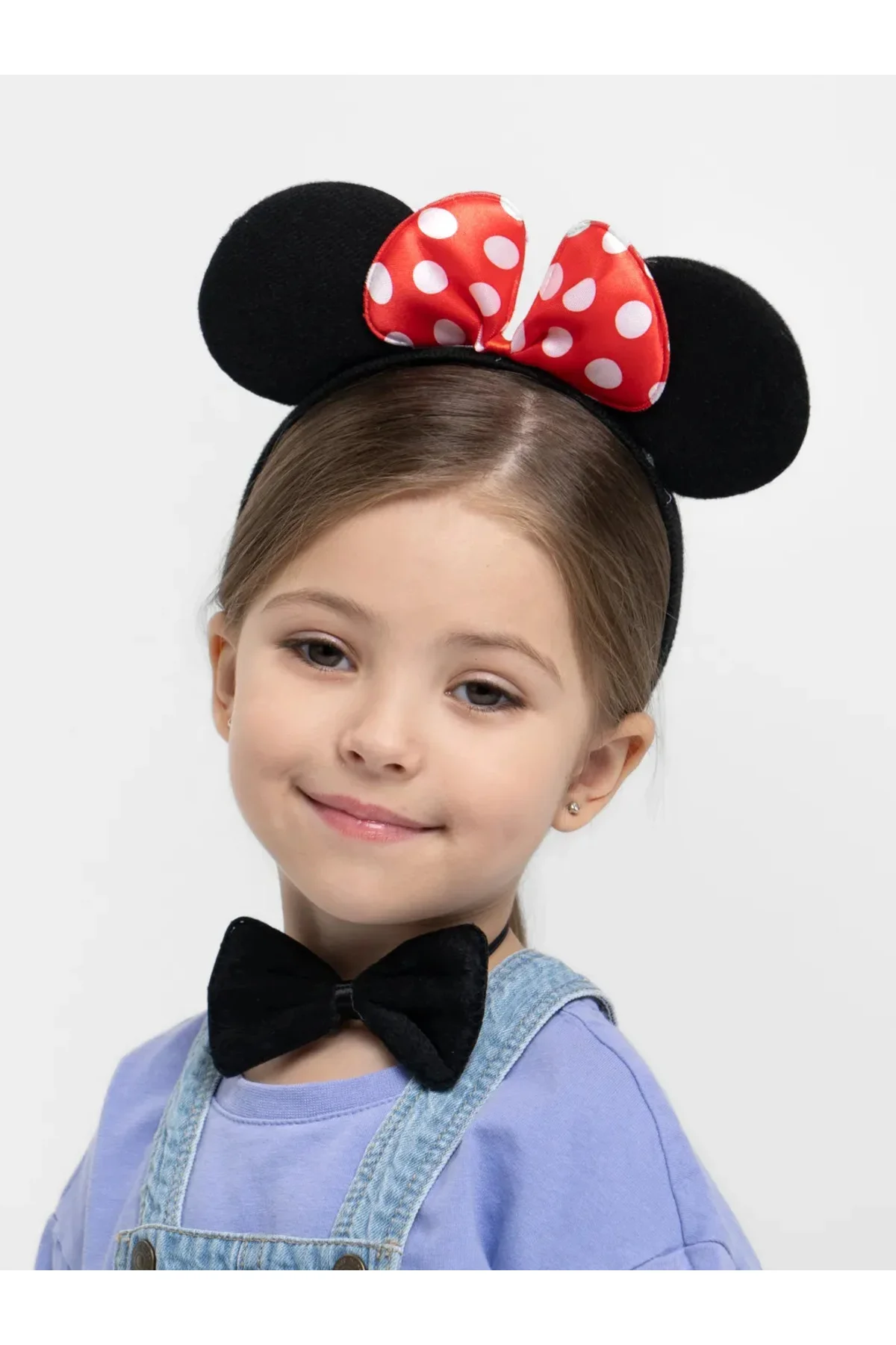 Minnie Mouse Kostüm Seti Taç Kuyruk Papyon Gösteri Seti