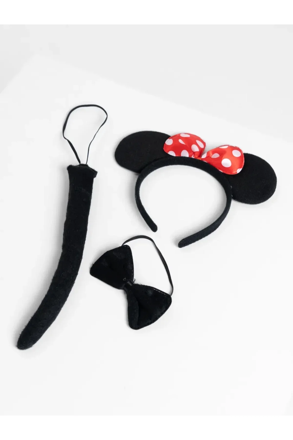 Minnie Mouse Kostüm Seti Taç Kuyruk Papyon Gösteri Seti - Görsel 2