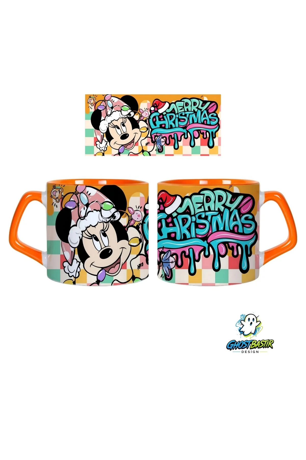 Minnie Mouse Noel | Yılbaşı Kupa Bardak | Tek Adet 1040