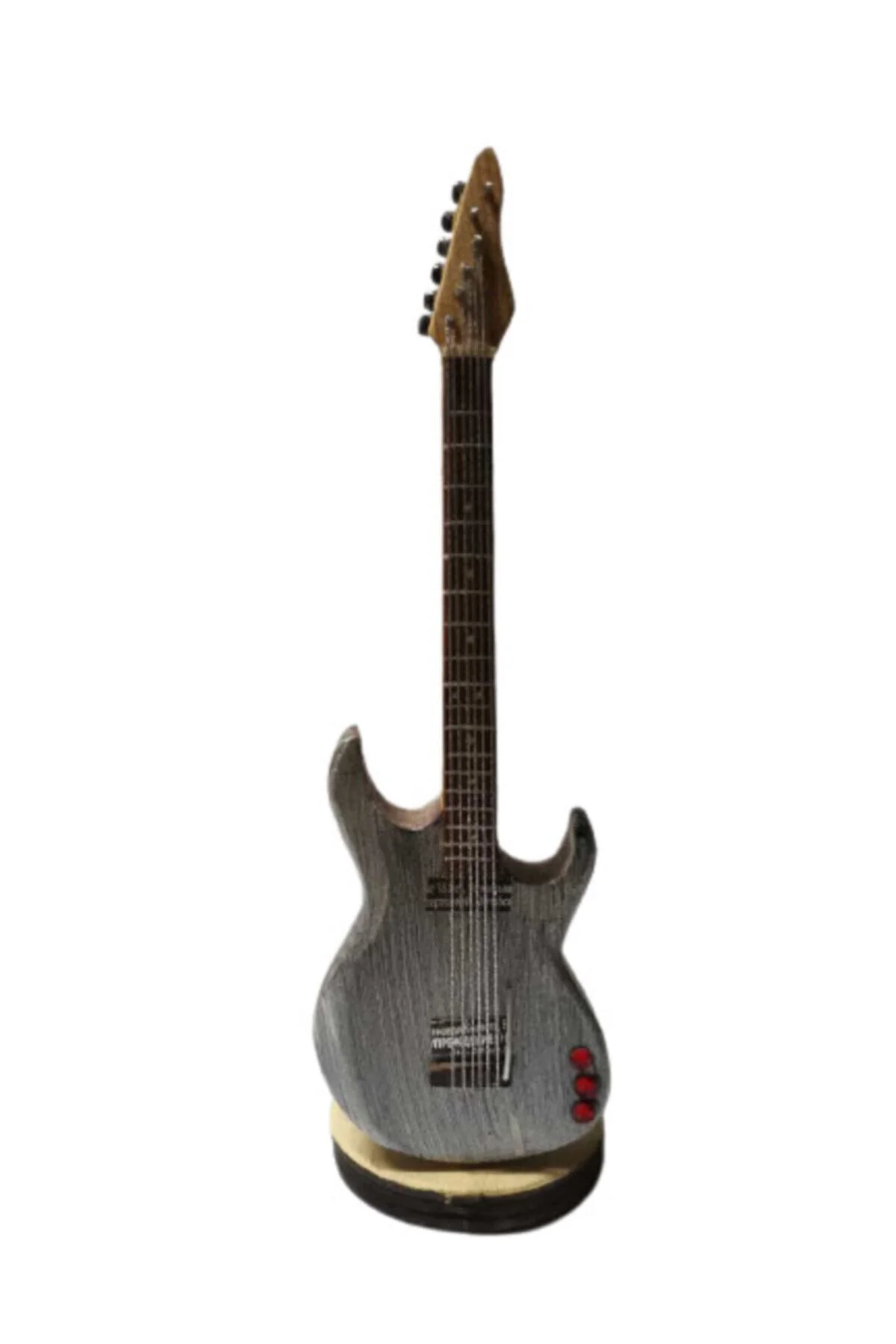 Minyatür Elektro Gitar Gri Masa Üstü Hediyelik Eşya (14x3) Minyatür Elektro Gitar Gri Masa Üstü Hediyelik Eşya (14x3)