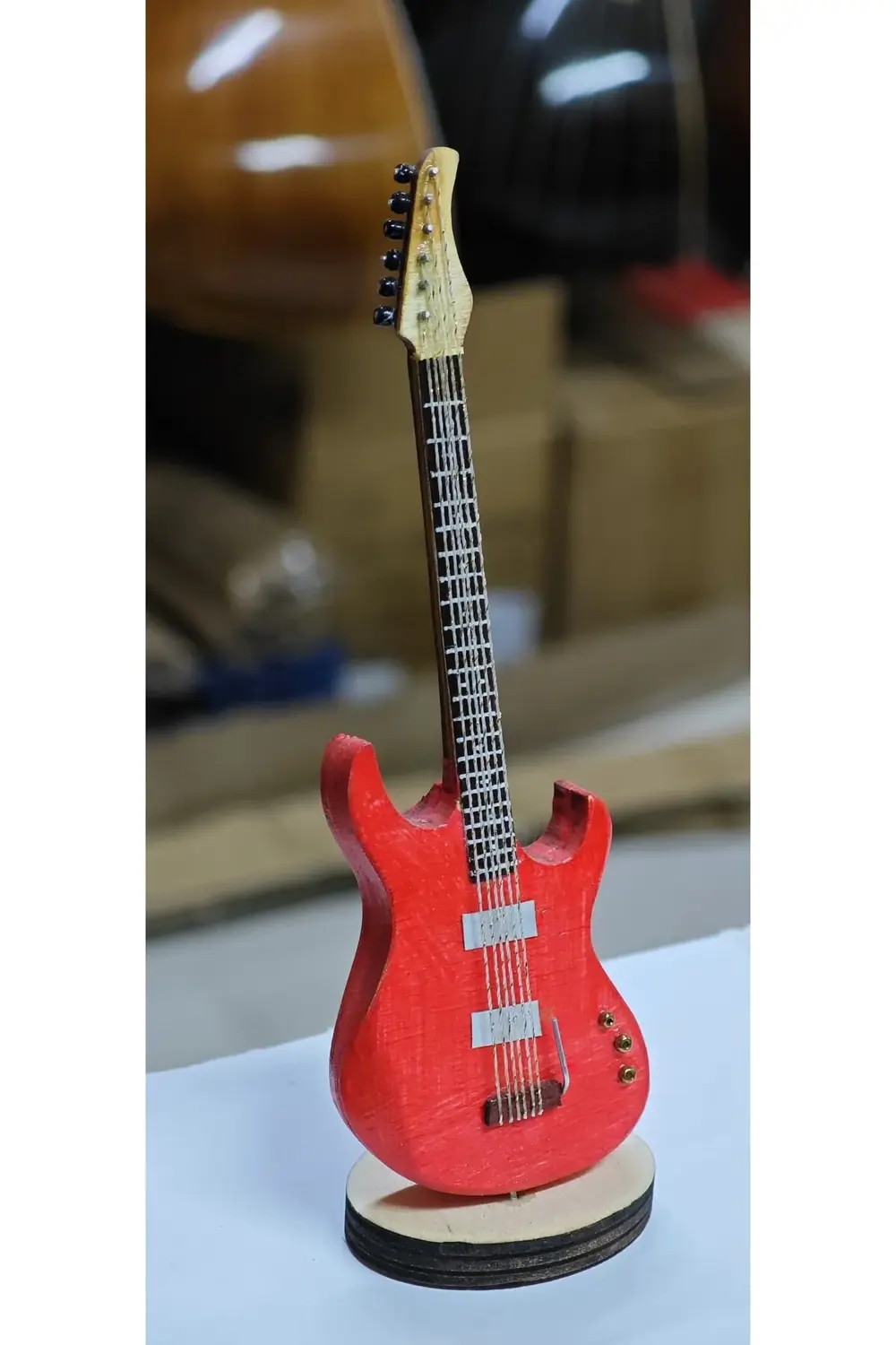 Minyatür Hediyelik Masa Üstü Elektro Gitar