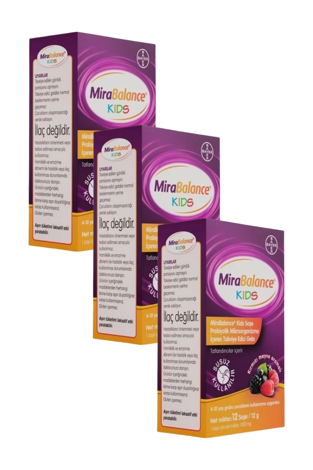 Bayer Mirabalance Kids 12 Saşe X 3 Adet