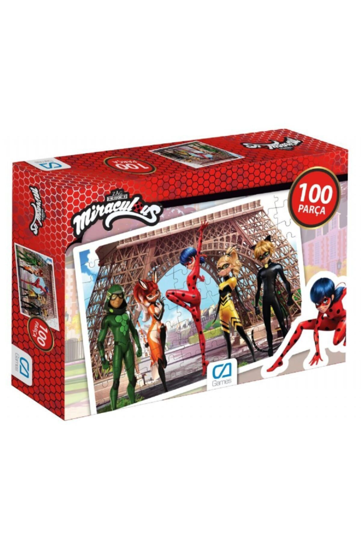 Ca Games Miraculous Uğur Böceği Ve Kara Kedi Puzzle 100 Parça Ca.5002
