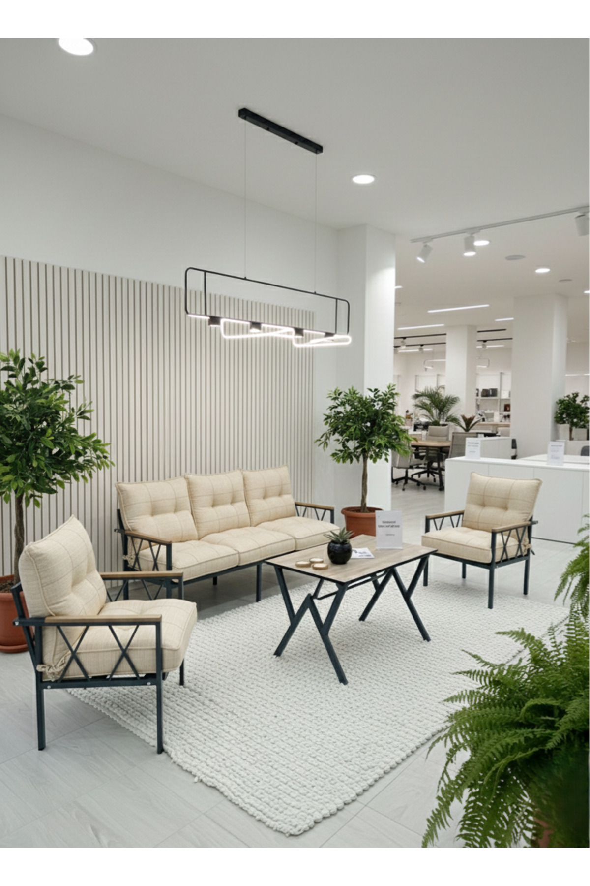 Miray 311 Masalı Antrasit Fermuarlı Bahçe Balkon Takımı, Salon, T