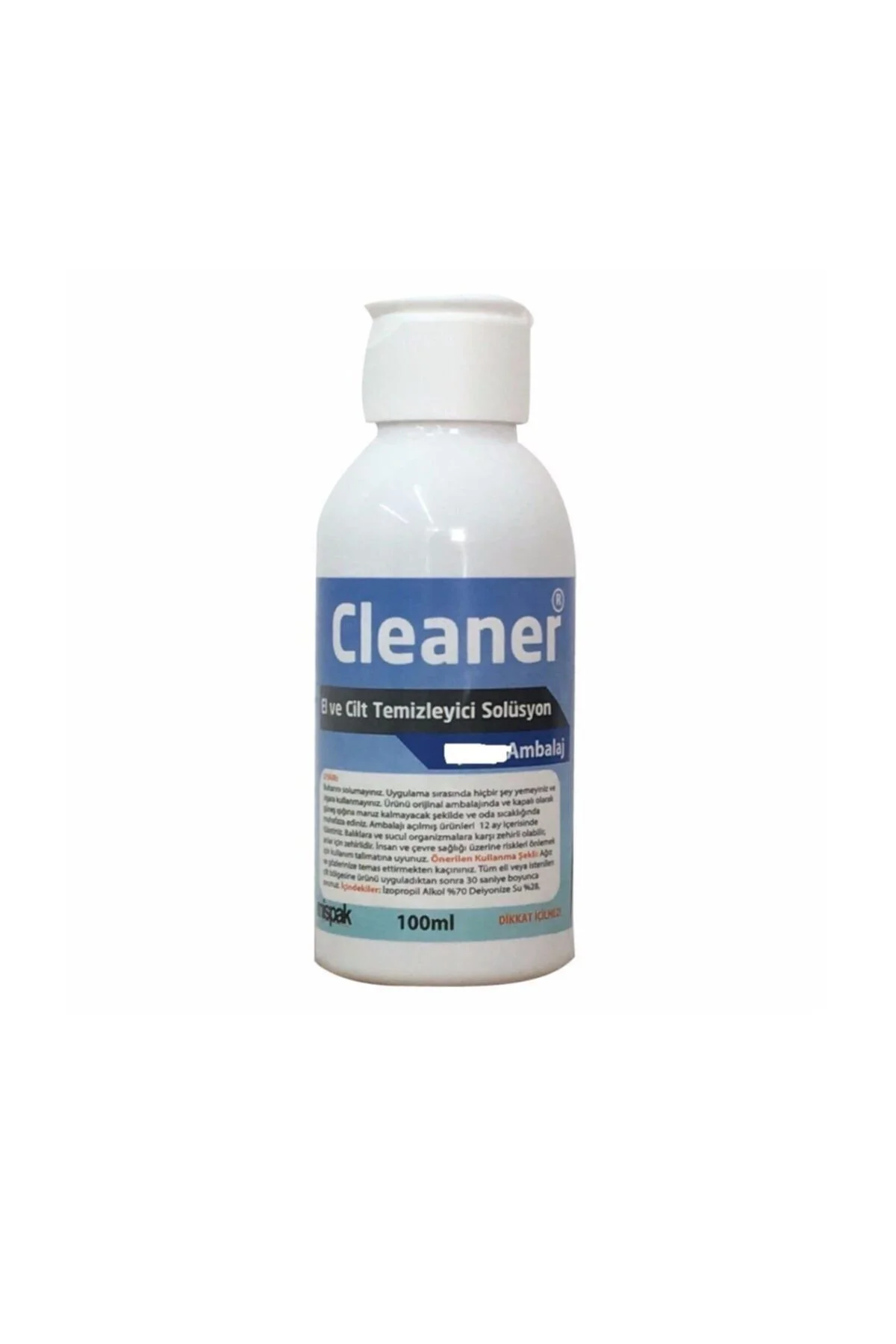 Mispak Antiseptik El Ve Cilt Temizleyici Solisyon 100 Ml