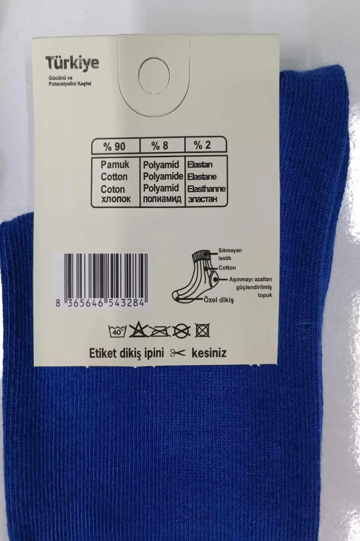 Miss Bella Kadın Pamuklu Soket Düz Koyu Pastel Çorap 01- 6 Adet