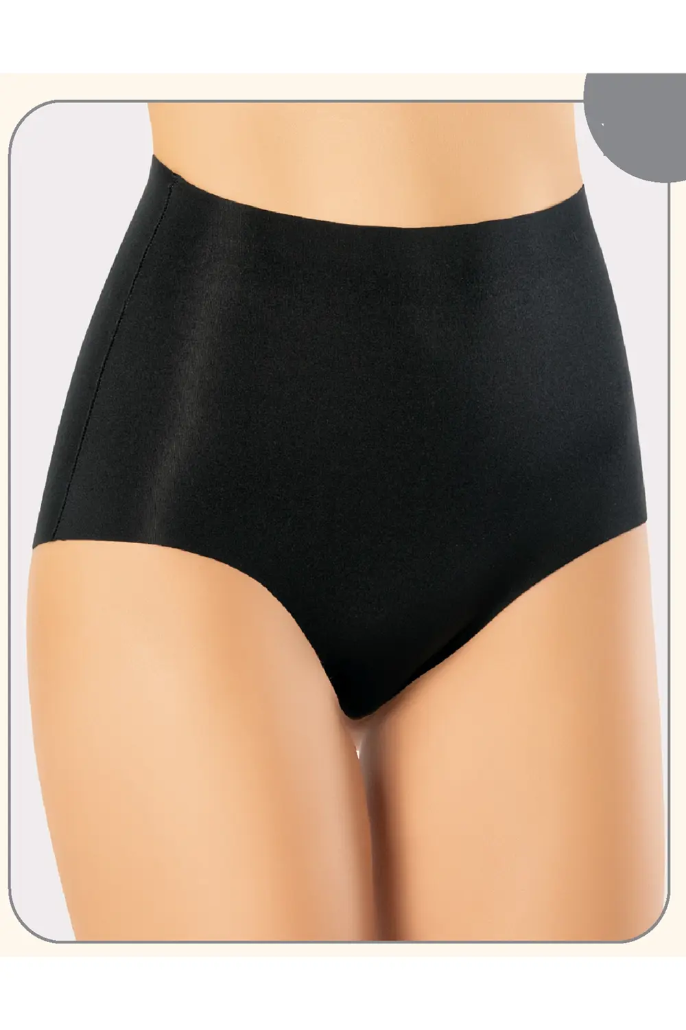 Miss Flex Siyah Lazer Kesim Yüksek Bel Bato Slip 6006