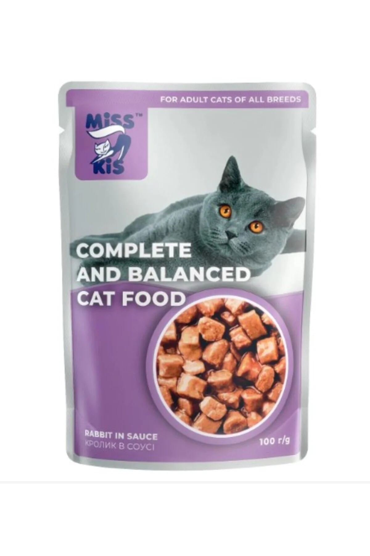 Miss Kis Tavşanlı Yetişkin Kedi Pouch 100 Gr - Hassas Kediler İçi
