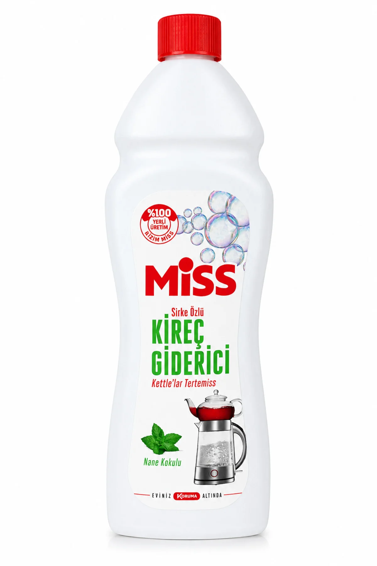 Miss Sirke Özlü Kireç Giderici Nane Kokulu 1 L – Kettle, Çay Makinesi, Banyo, Mutfak ve Cam Yüzey Temizleyici