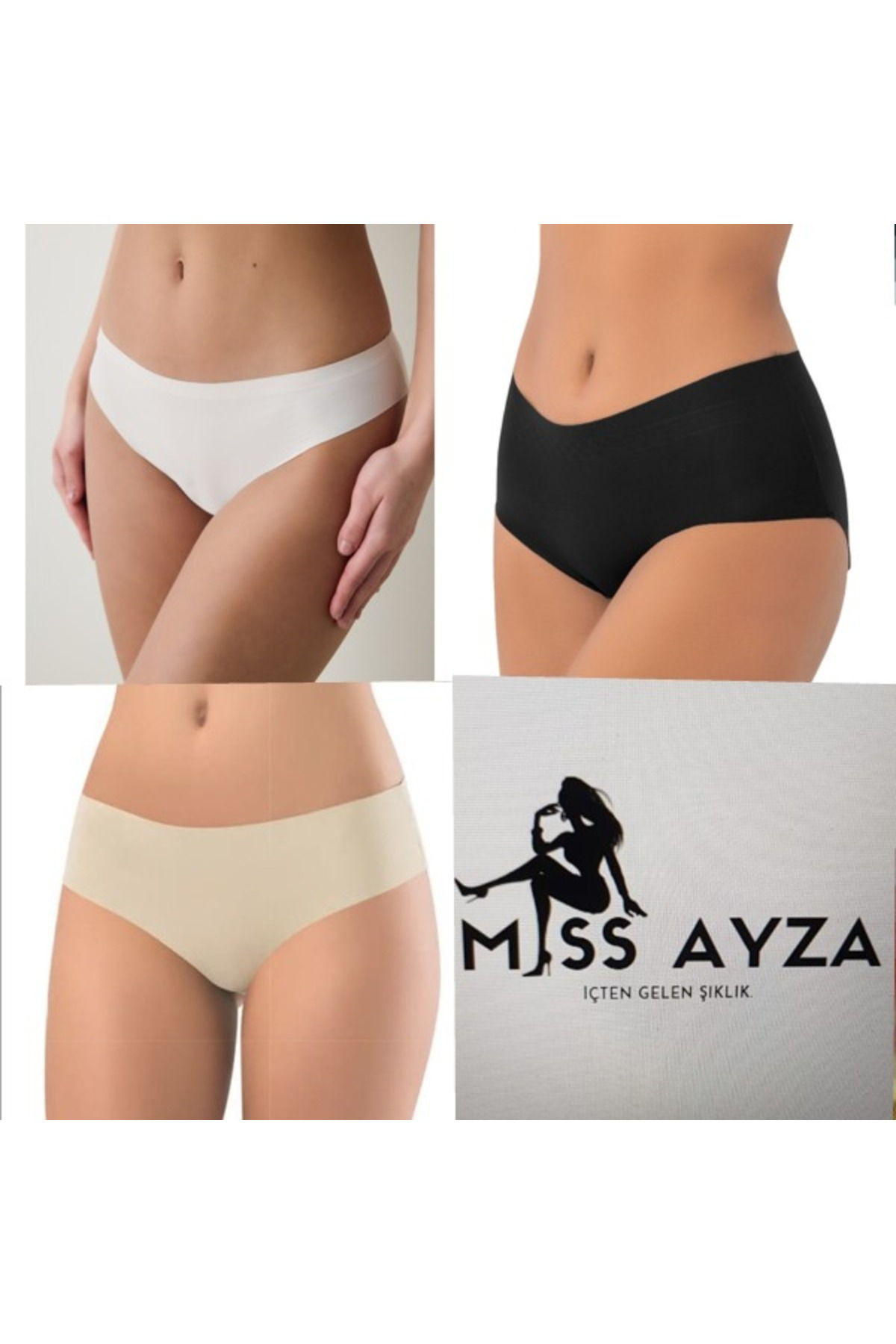 MissAyza 1051 LAZER KESİM İZ YAPMAZ A KALİTE BATO KÜLOT 6'LI AVAN