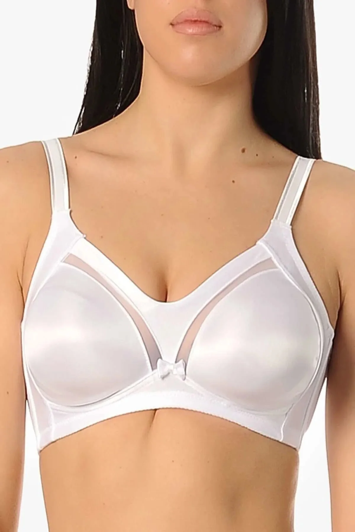 MissAyza 1610 Balensiz Dolgusuz Tül Detaylı Toparlayıcı Sütyen