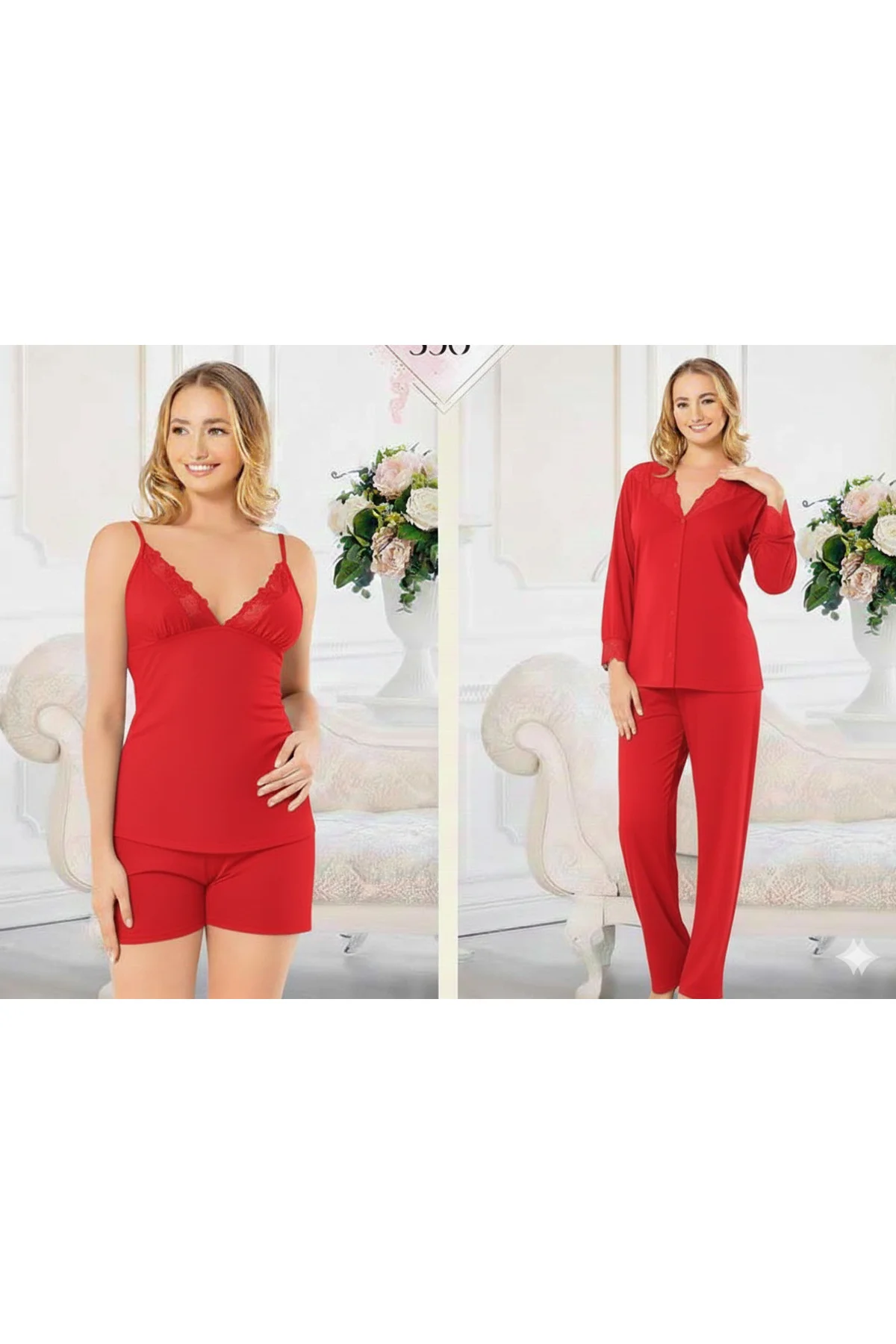 MissAyza 350 PENYE 6'LI UZUN GECELİK SABAHLIK SETİ