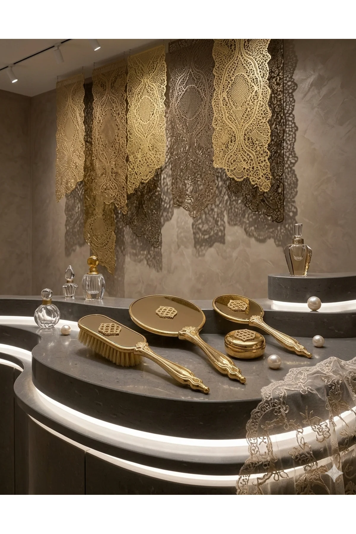 MİSSAYZA BEDESTEN GOLD SERİSİ ÇEYİZLİK HEDİYELİK LÜKS AYNA TARAK TAKIMI MİSSAYZA BEDESTEN GOLD SERİSİ ÇEYİZLİK HEDİYELİK LÜKS AYNA TARAK TAKIMI