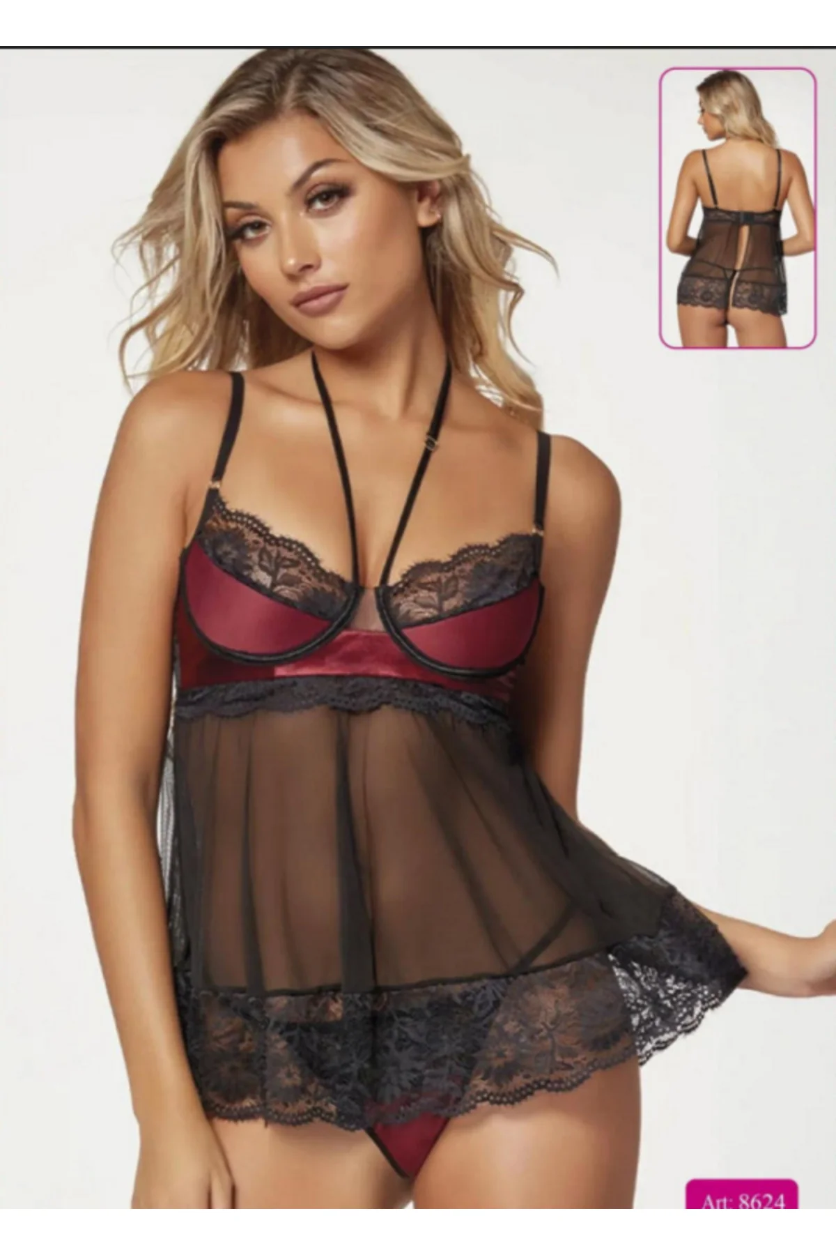 MissAyza Bordo Siyah Dantelli ve Tül Detaylı Şık Babydoll Gecelik Takımı MissAyza Bordo Siyah Dantelli ve Tül Detaylı Şık Babydoll Gecelik Takımı Fiyatı, Yorumları ve Özellikleri