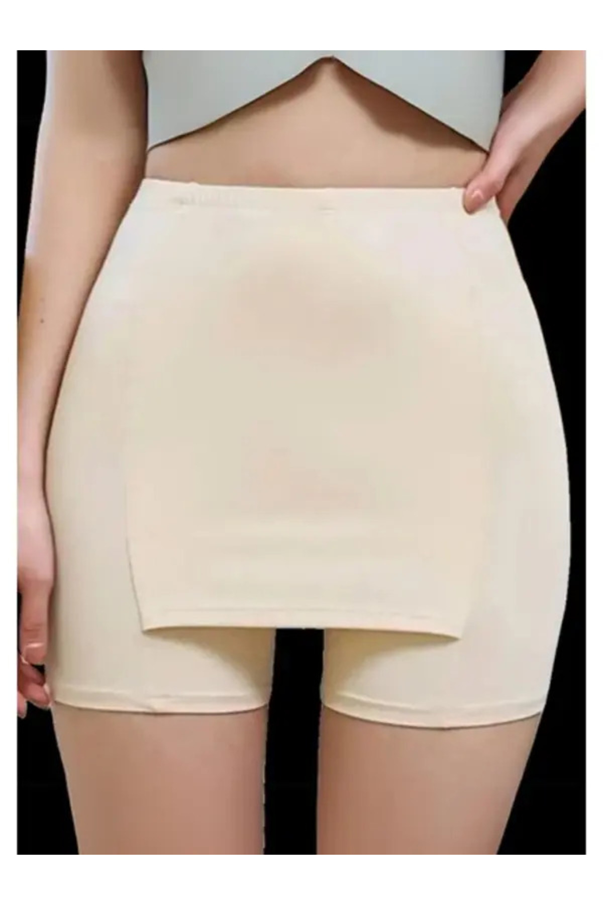 MissAyza Çift Katmanlı Etek Altı korse şort